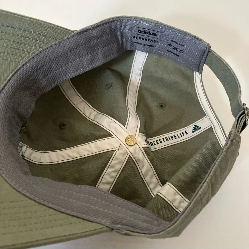 Adidas Women’s Saturday 2.0 Plus Green Baseball Hat w/ logo in script